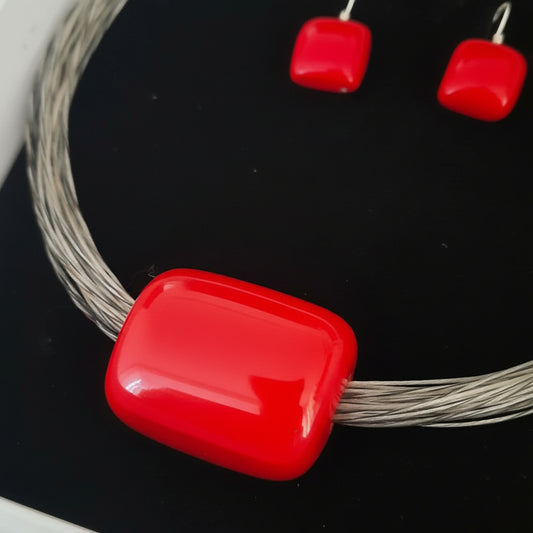 Tagua Jewelry Set with Horsehair